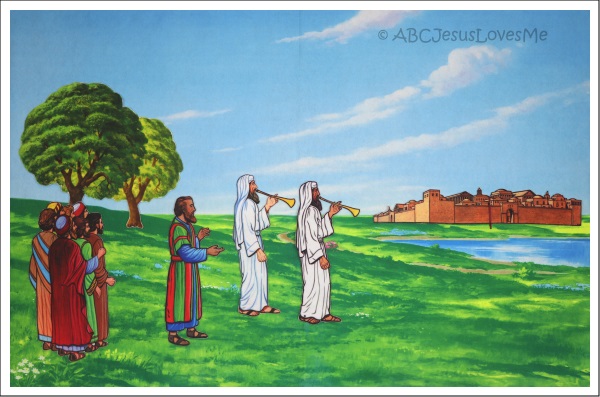 Battle of Jericho flannelgraph Bible story.
