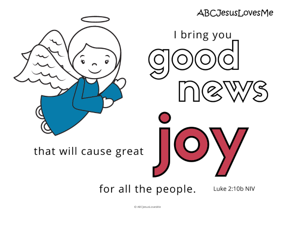 Luke 2:10 Coloring Worksheet