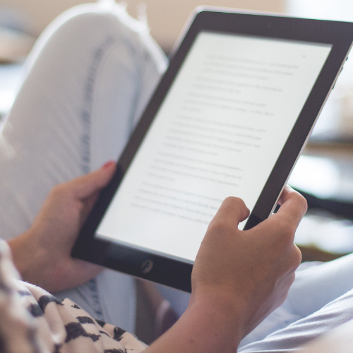 Woman with an ipad.