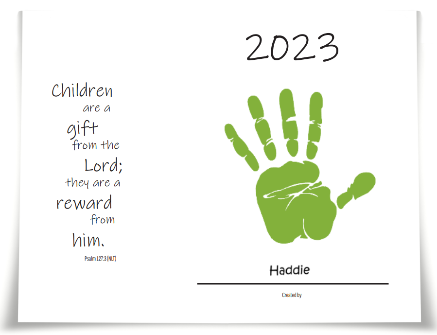 Hand and Footprint Calendar